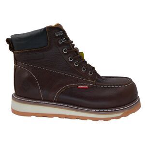 SUREWAY Men's US 11 Heavy Duty Soft Composite Steel Toe Work Boots DK Brown